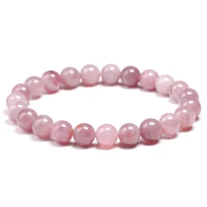 Bracelet mixte en Quartz rose 8mm