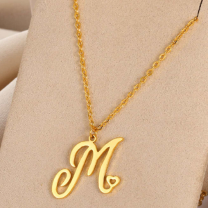 Collier acier inoxydable lettre