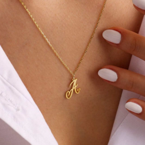 Collier acier inoxydable lettre